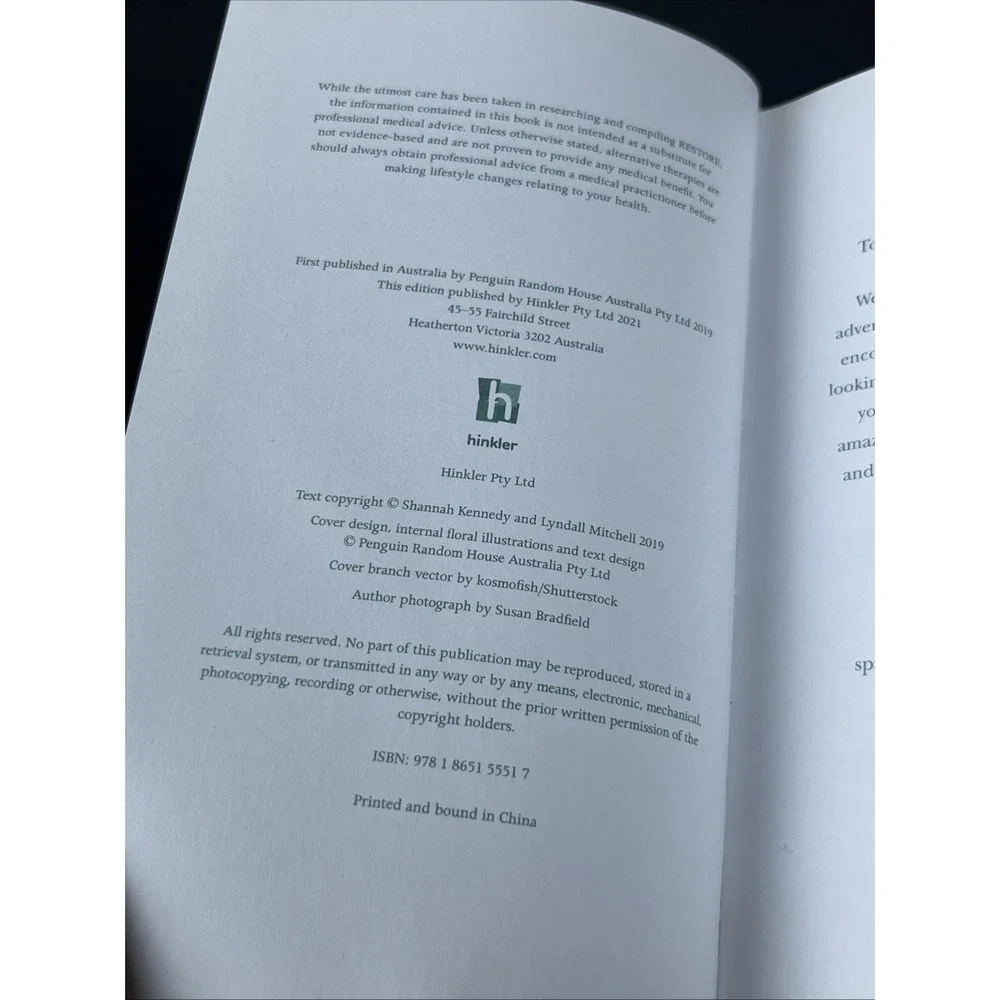 Restore 20‎ Self Care Rituals to Reclaim Your Energy Wellness Book